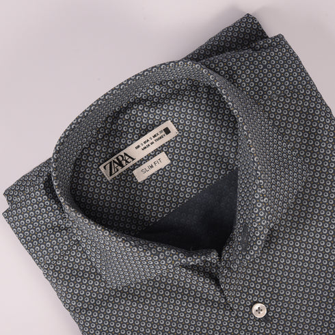 ZR Grey Orbicular Printed Shirt